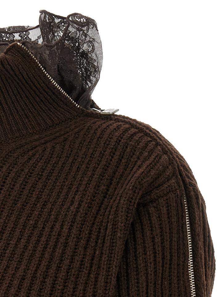 Giuseppe Di Morabito Brown Virgin Wool Cardigan