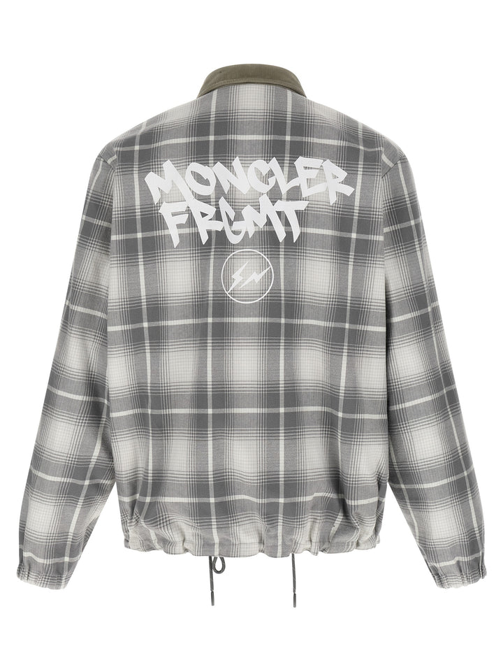 MONCLER GENIUS Gray Cotton Full-Length Jacket