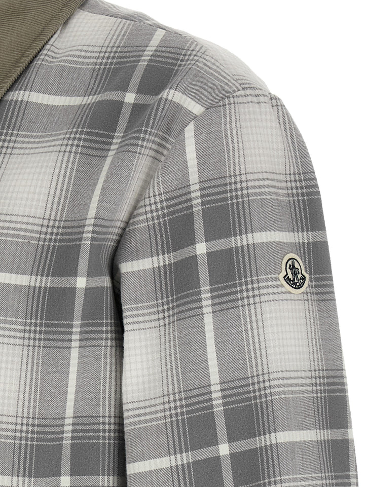 MONCLER GENIUS Gray Cotton Full-Length Jacket