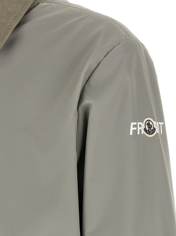 MONCLER GENIUS Gray Cotton Full-Length Jacket