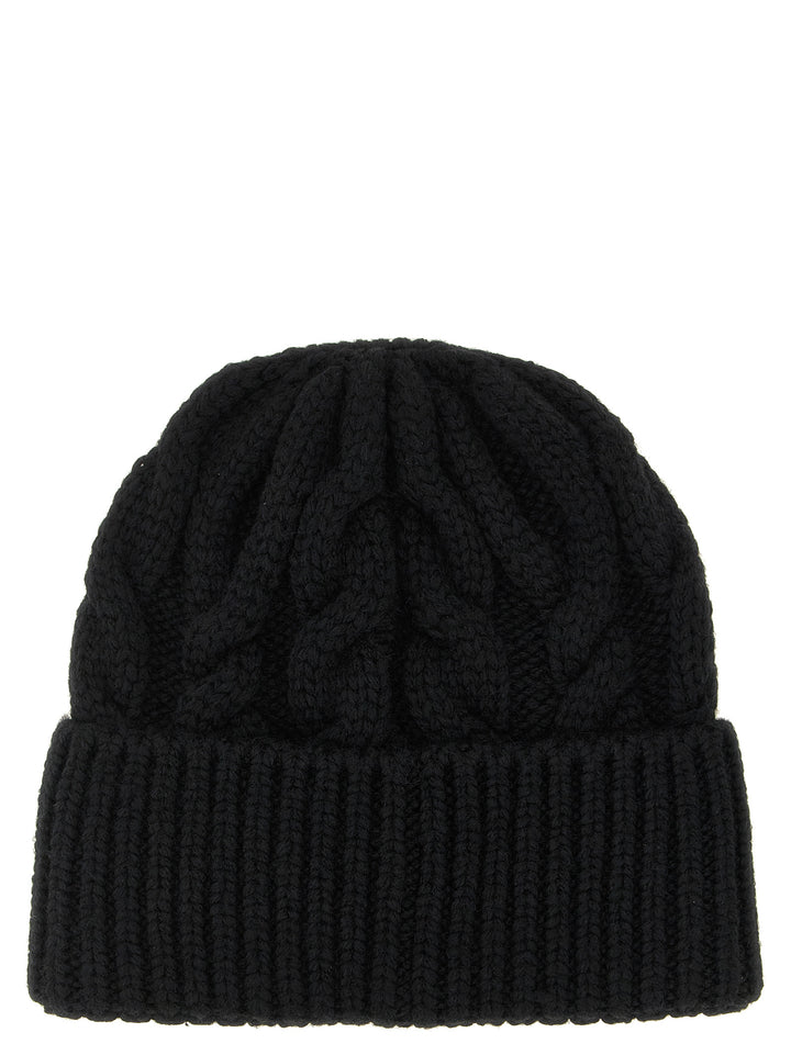 Moncler Grenoble Black Virgin Wool Beanie