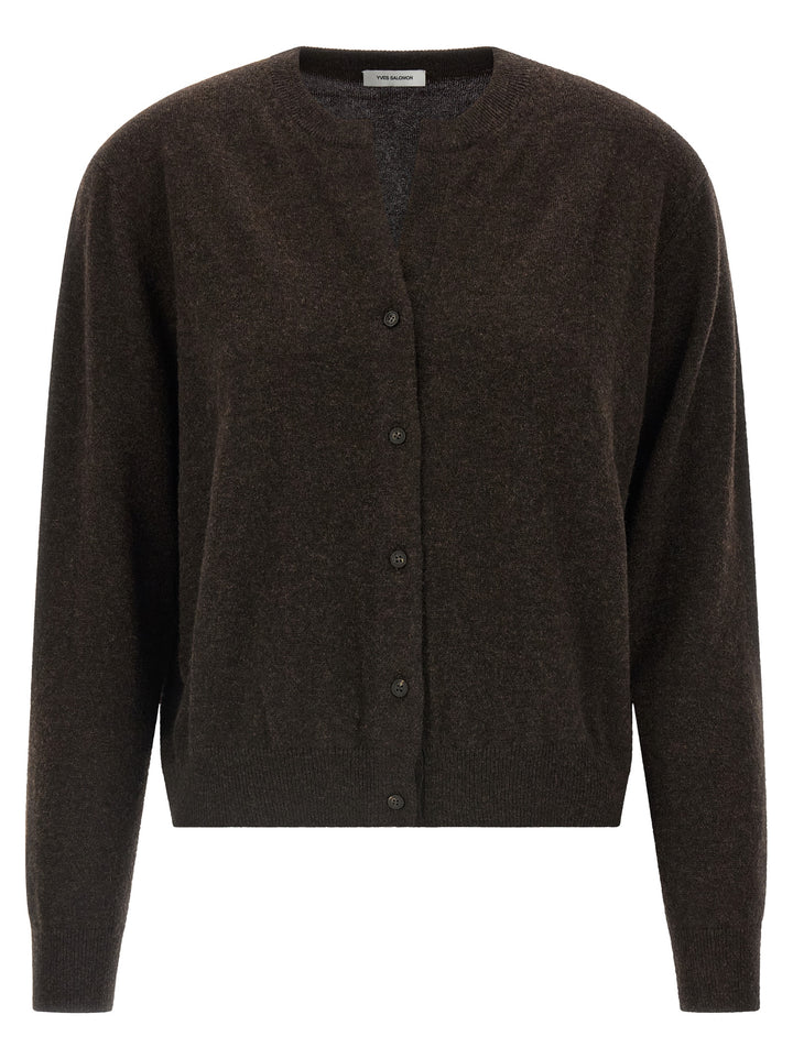 Yves Salomon Brown Cashmere Cardigan