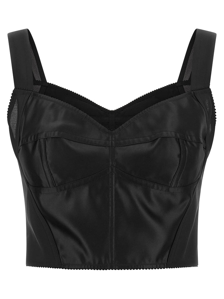 Dolce &amp; Gabbana Black Polyamide Tank Tops
