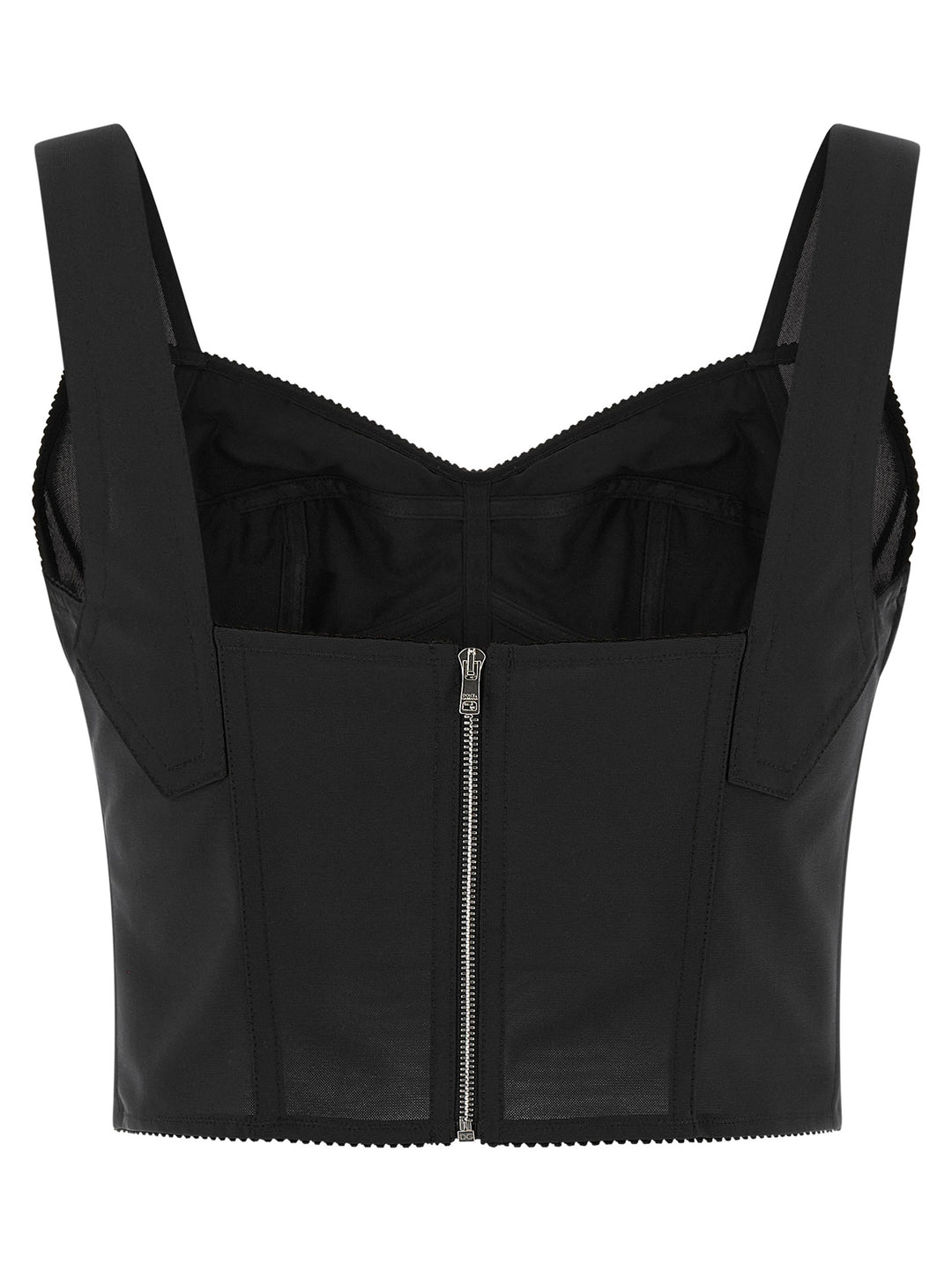 Dolce &amp; Gabbana Black Polyamide Tank Tops