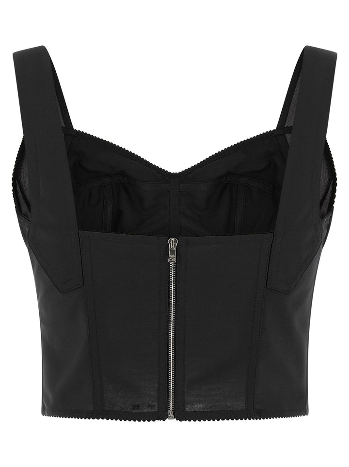 Dolce &amp; Gabbana Black Polyamide Tank Tops