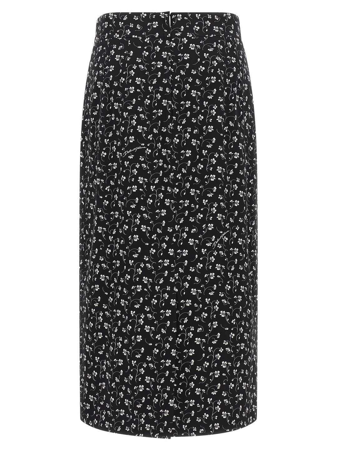 Dolce &amp; Gabbana Bicolor Silk Midi Skirt