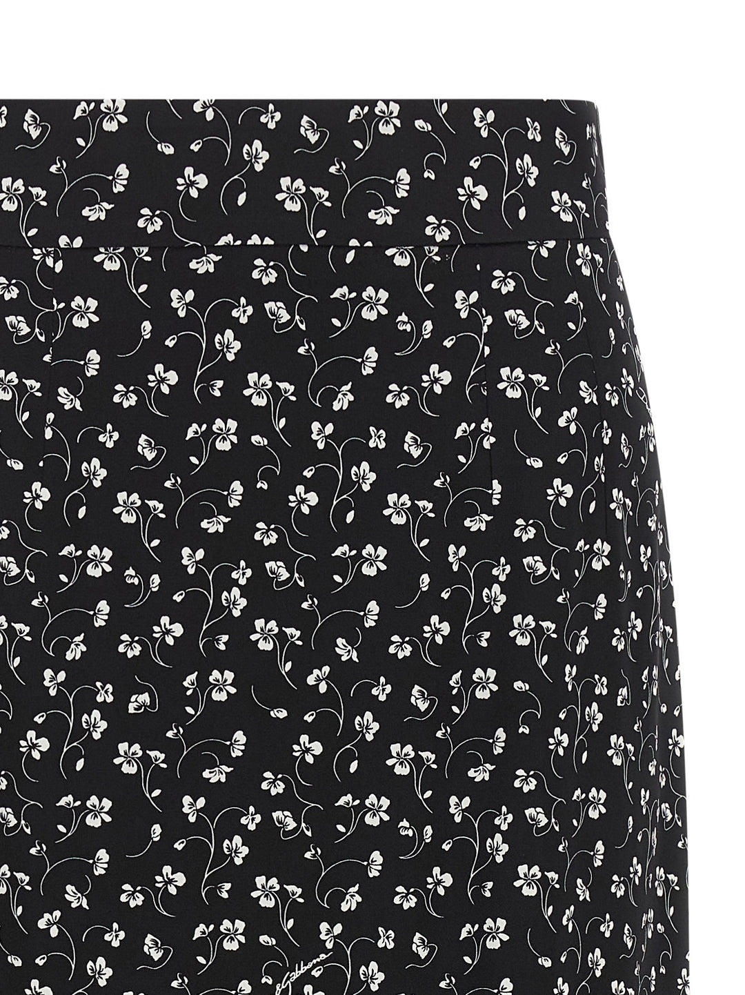 Dolce &amp; Gabbana Bicolor Silk Midi Skirt