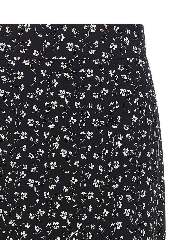 Dolce &amp; Gabbana Bicolor Silk Midi Skirt