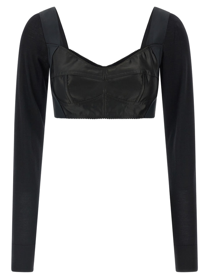Dolce &amp; Gabbana Black Polyester Tank Tops