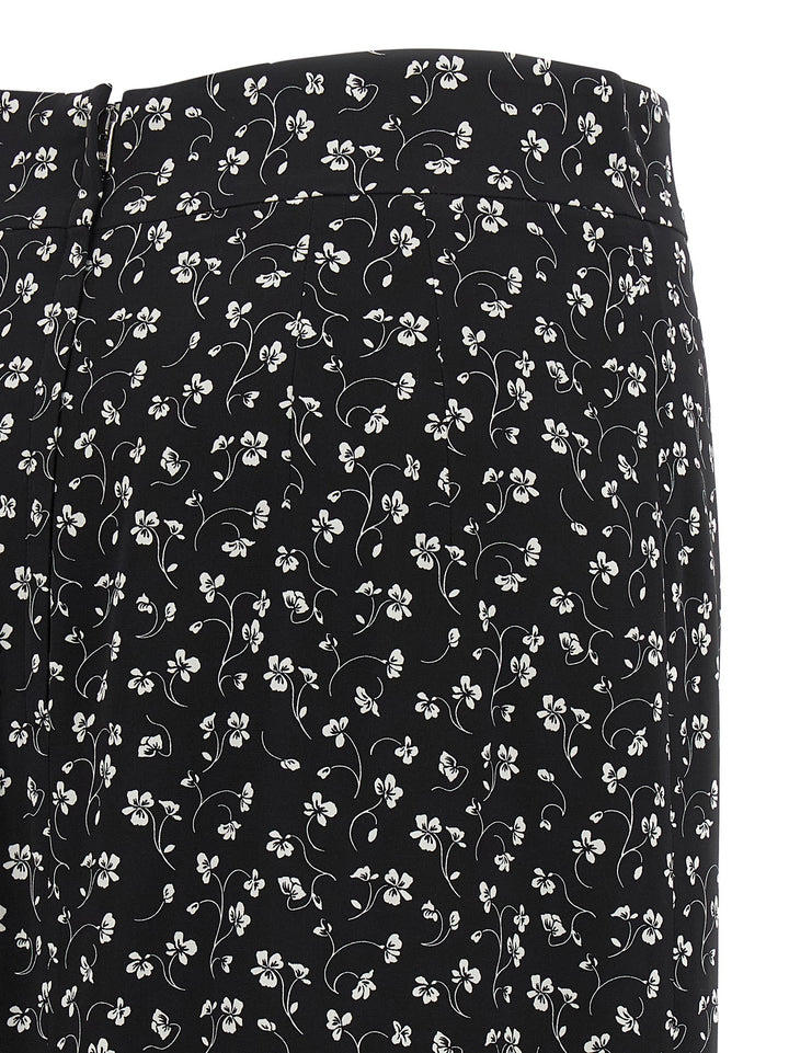 Dolce &amp; Gabbana Bicolor Silk Midi Skirt