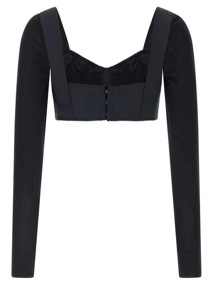 Dolce &amp; Gabbana Black Polyester Tank Tops