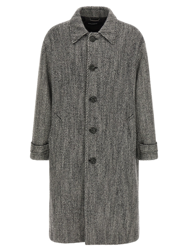 Dolce &amp; Gabbana Multicolor Virgin Wool Coat
