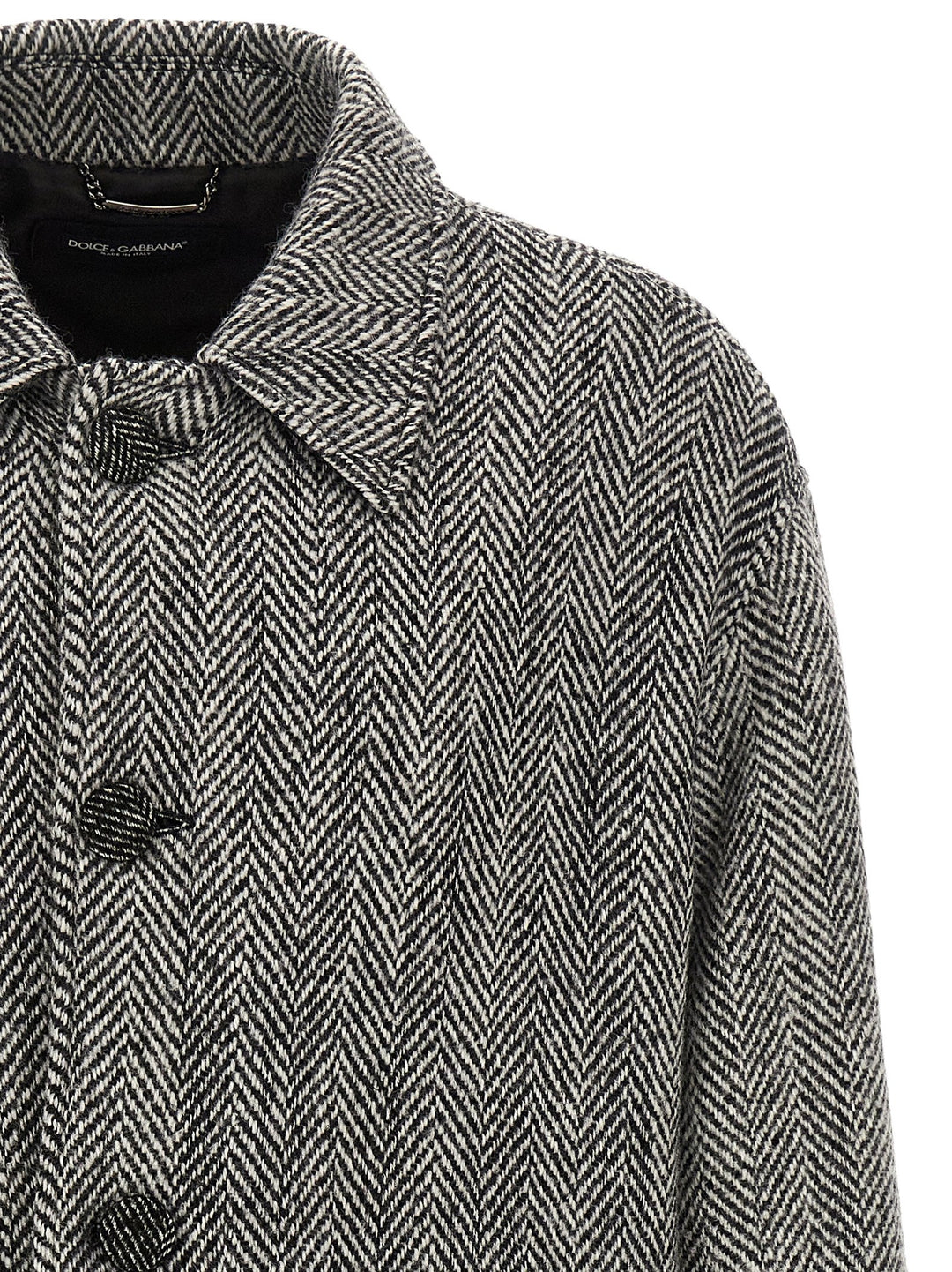 Dolce &amp; Gabbana Multicolor Virgin Wool Coat