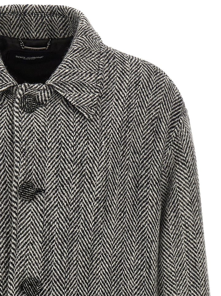 Dolce &amp; Gabbana Multicolor Virgin Wool Coat