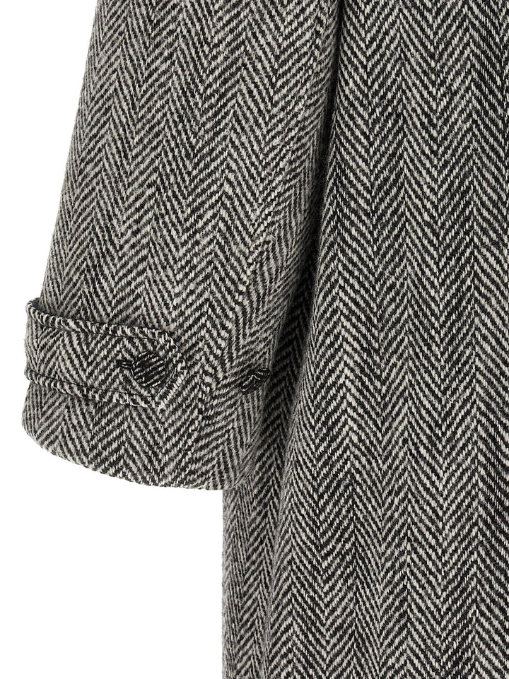 Dolce &amp; Gabbana Multicolor Virgin Wool Coat