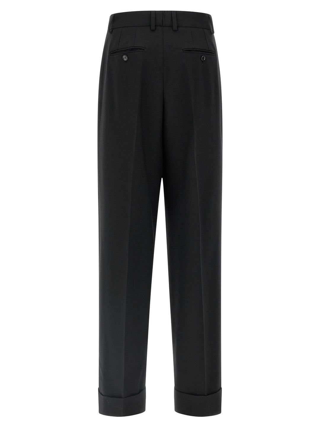 Dolce &amp; Gabbana Black Virgin Wool Dress Pants