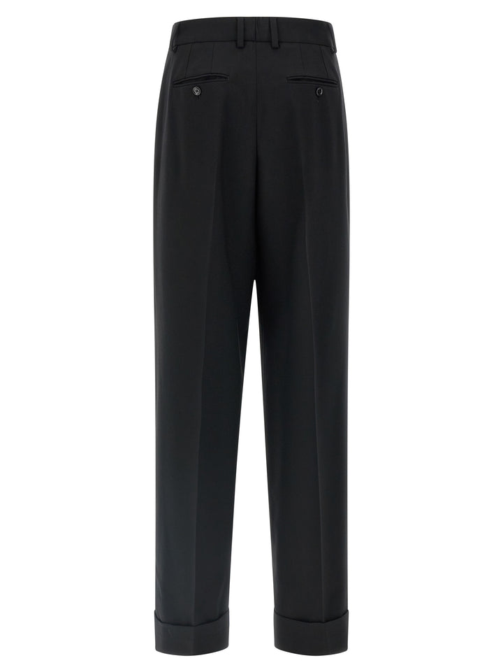 Dolce &amp; Gabbana Black Virgin Wool Dress Pants