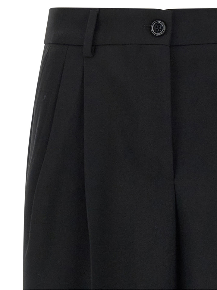 Dolce &amp; Gabbana Black Virgin Wool Dress Pants
