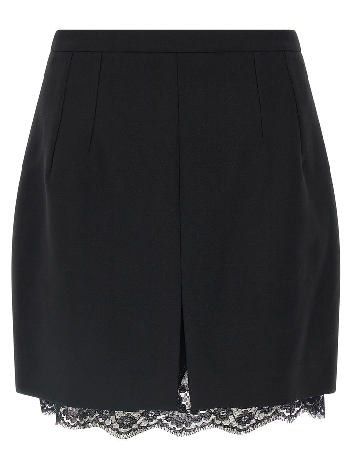Dolce &amp; Gabbana Black Virgin Wool Long Skirt