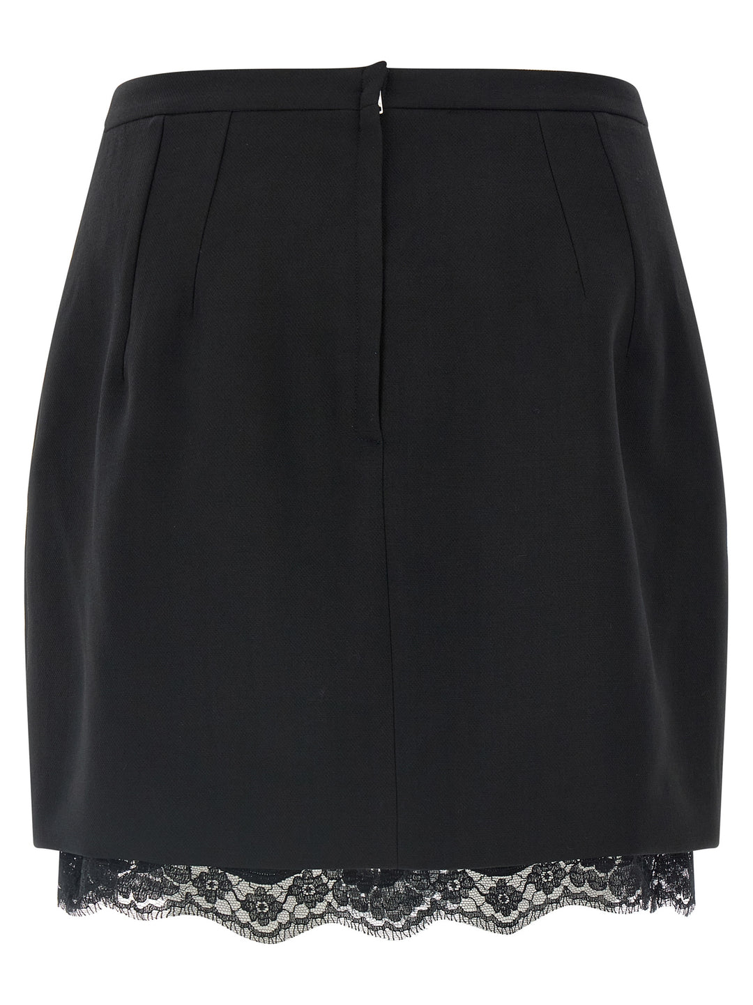 Dolce &amp; Gabbana Black Virgin Wool Long Skirt