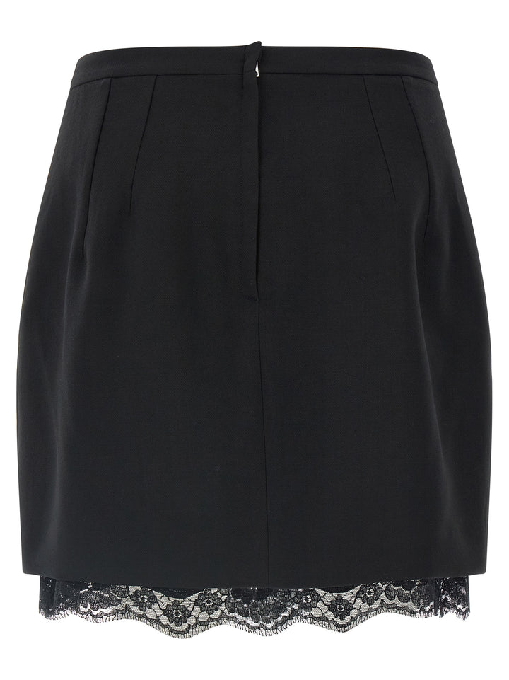 Dolce &amp; Gabbana Black Virgin Wool Long Skirt