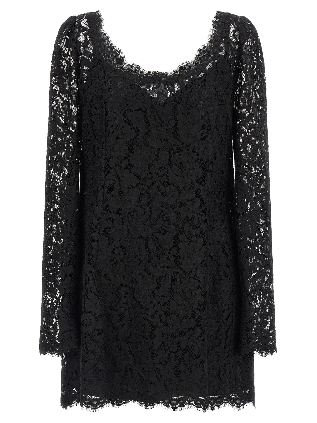 Dolce &amp; Gabbana Black Cotton Short Dress