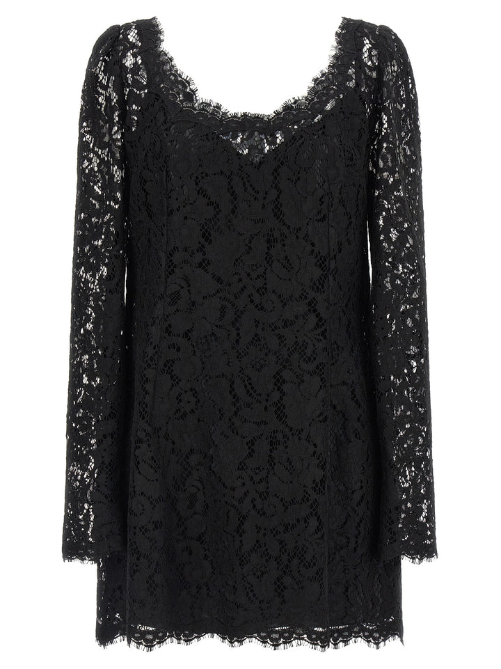 Dolce &amp; Gabbana Black Cotton Short Dress