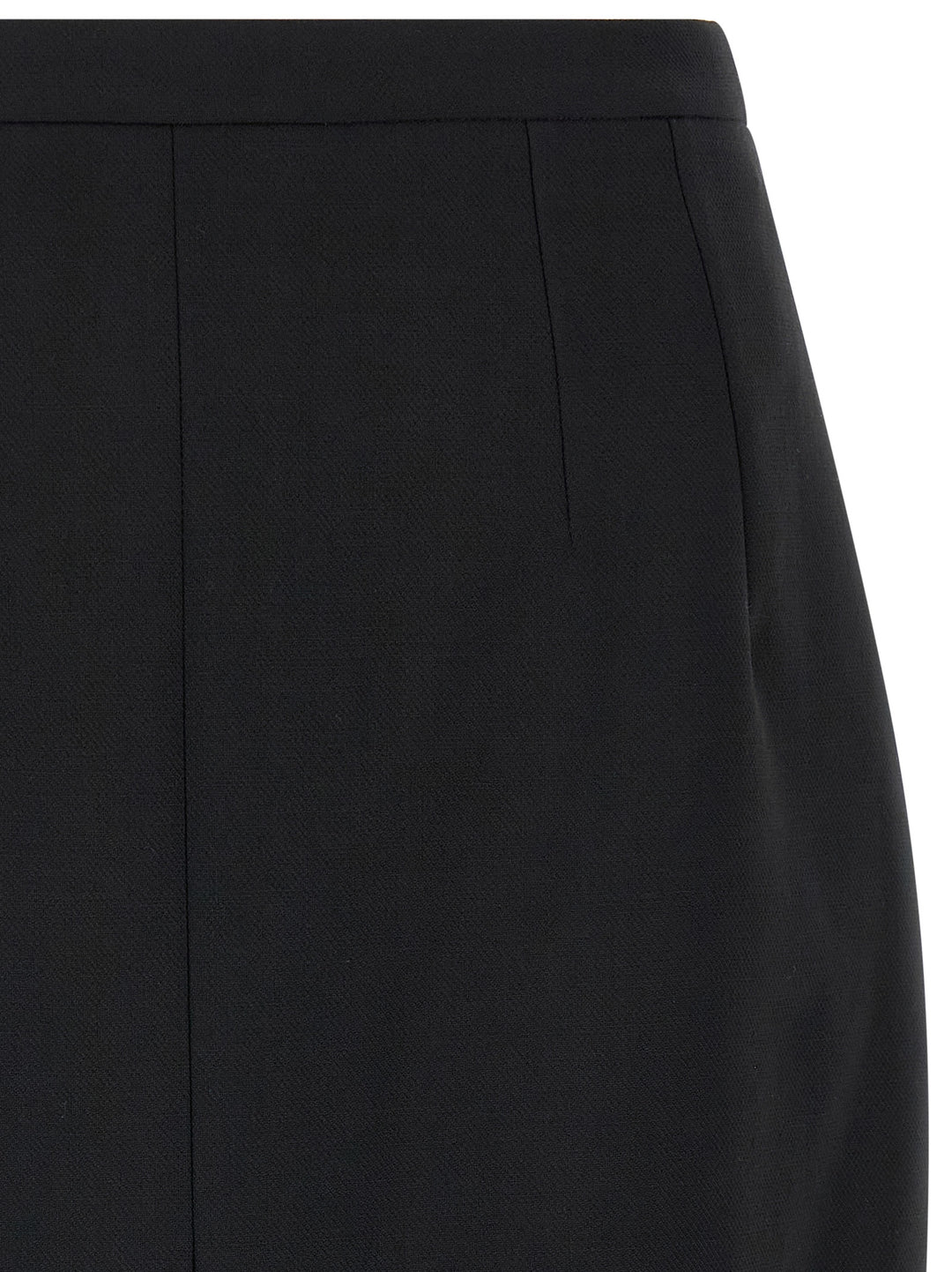 Dolce &amp; Gabbana Black Virgin Wool Long Skirt