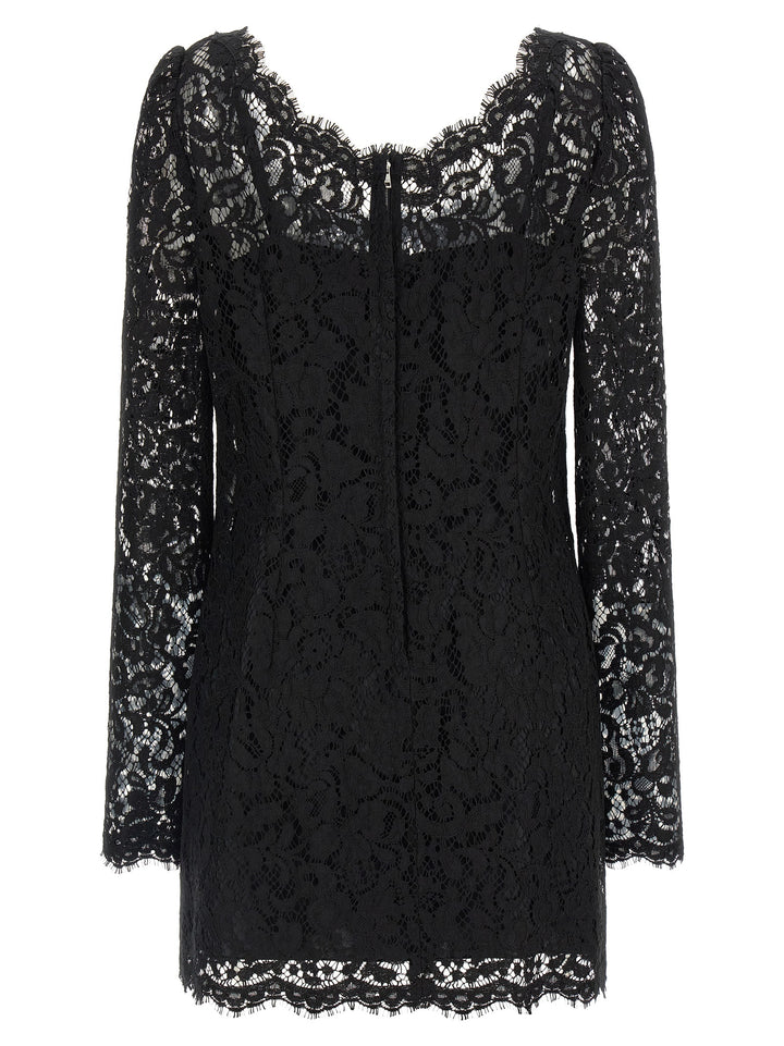 Dolce &amp; Gabbana Black Cotton Short Dress