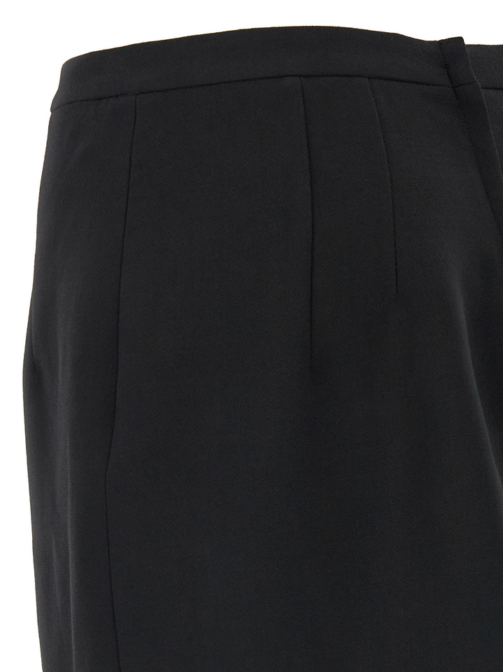 Dolce &amp; Gabbana Black Virgin Wool Long Skirt