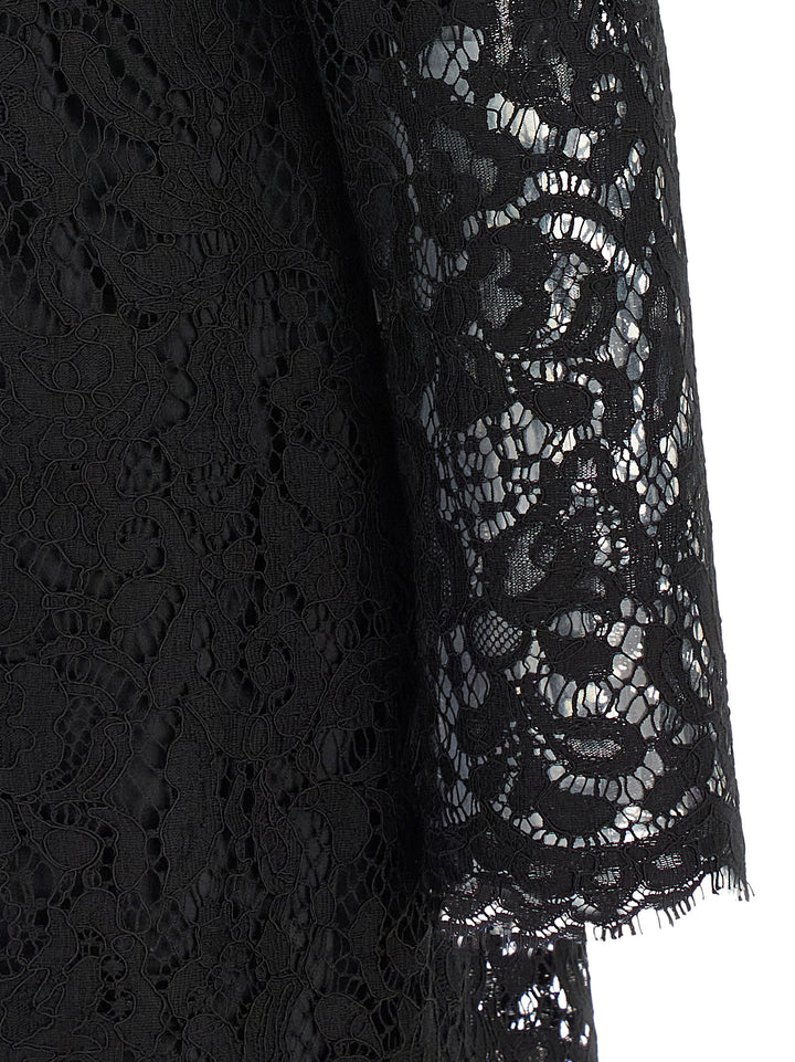 Dolce &amp; Gabbana Black Cotton Short Dress
