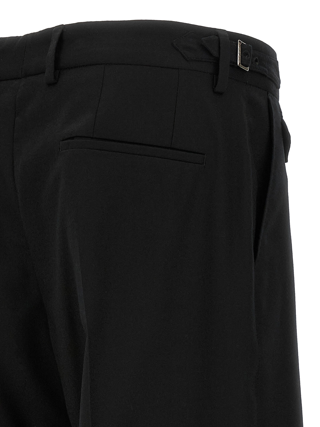 Dolce &amp; Gabbana Black Virgin Wool Dress Pants