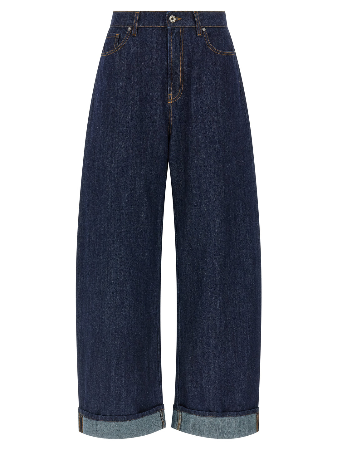 P.A.R.O.S.H. Blue Cotton Relaxed Fit Jeans