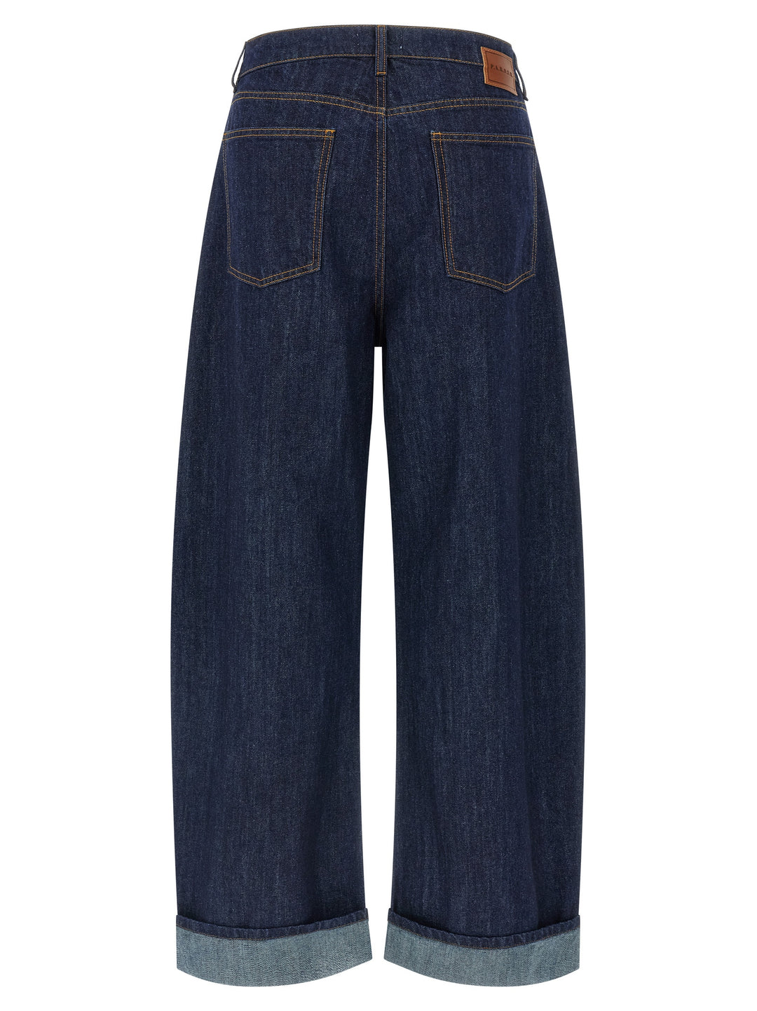 P.A.R.O.S.H. Blue Cotton Relaxed Fit Jeans