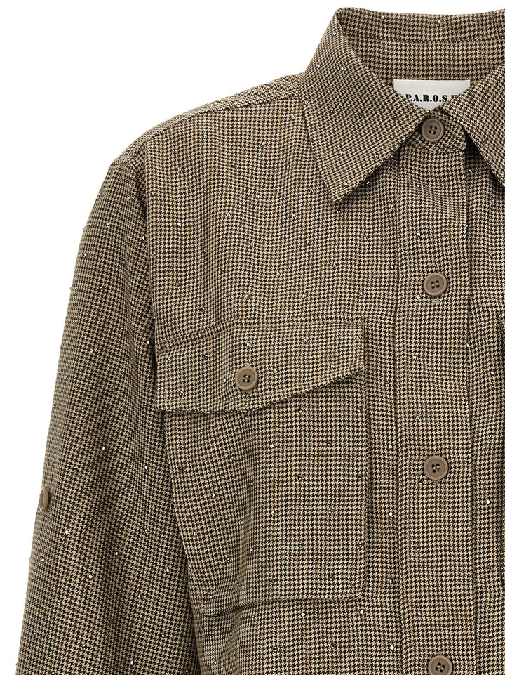 P.A.R.O.S.H. Brown Polyester Blouse