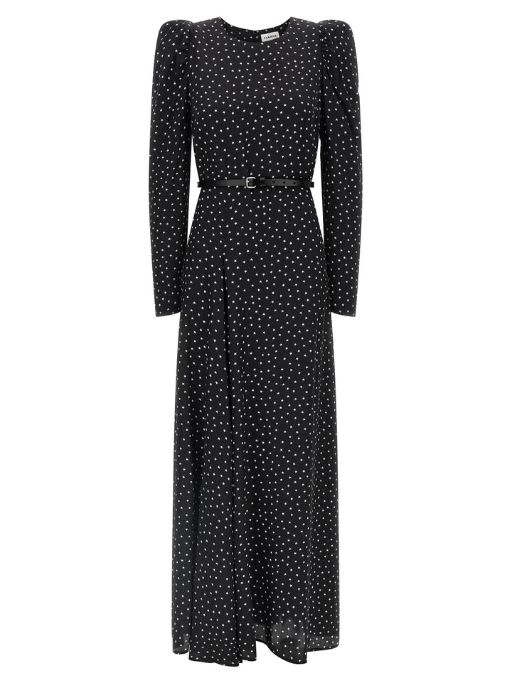 P.A.R.O.S.H. Black Silk Long Dress