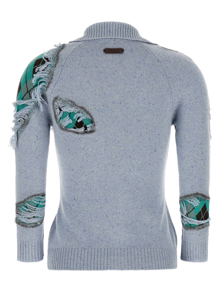 Moschino Blue Wool Cardigan