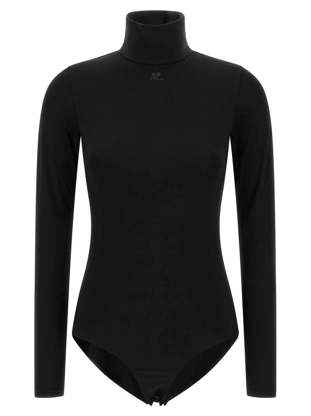 Courrèges Black Viscose Bodysuit