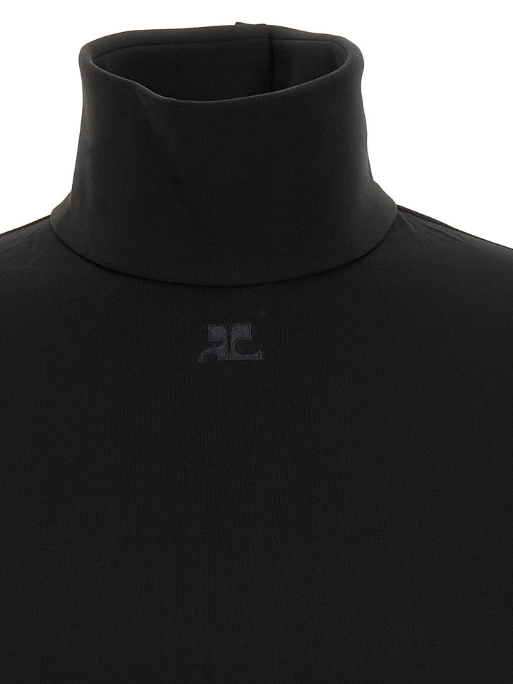 Courrèges Black Viscose Bodysuit