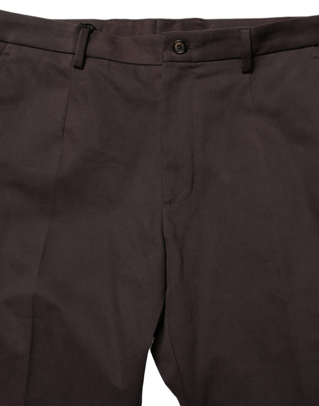 Dolce &amp; Gabbana Brown Cotton Skinny Leg Dress Trouser Pants