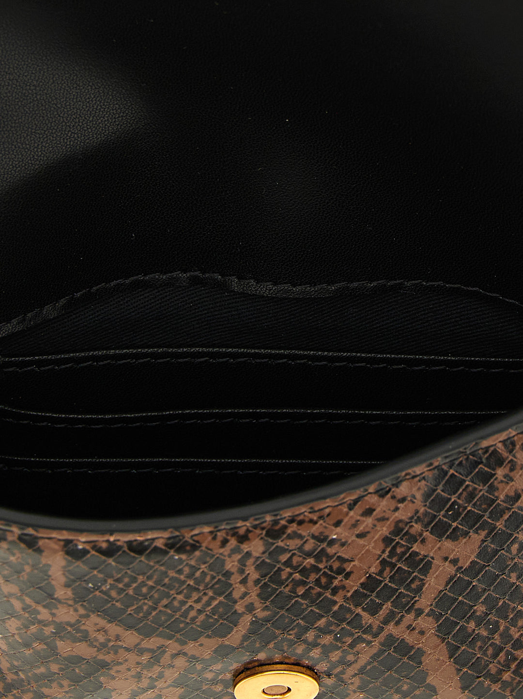 PINKO Brown Calfskin Clutch Bag