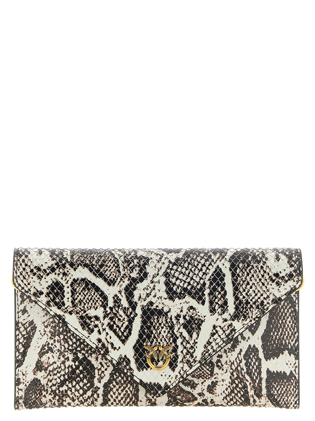 PINKO Beige Calfskin Clutch Bag