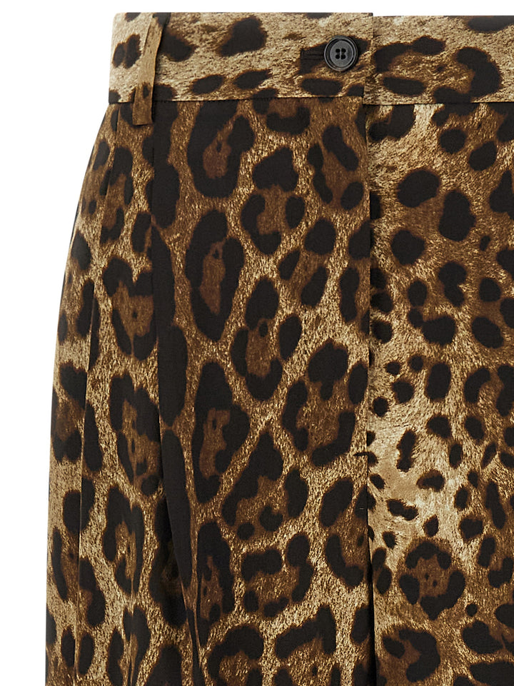 Dolce &amp; Gabbana Brown Wool Casual Pants