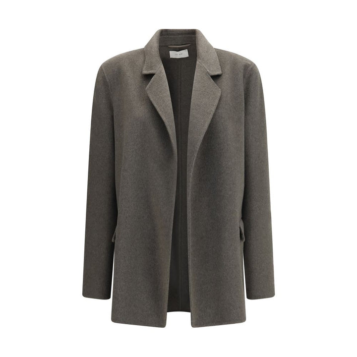 The Row Gray Cashmere Full-Length Jacket