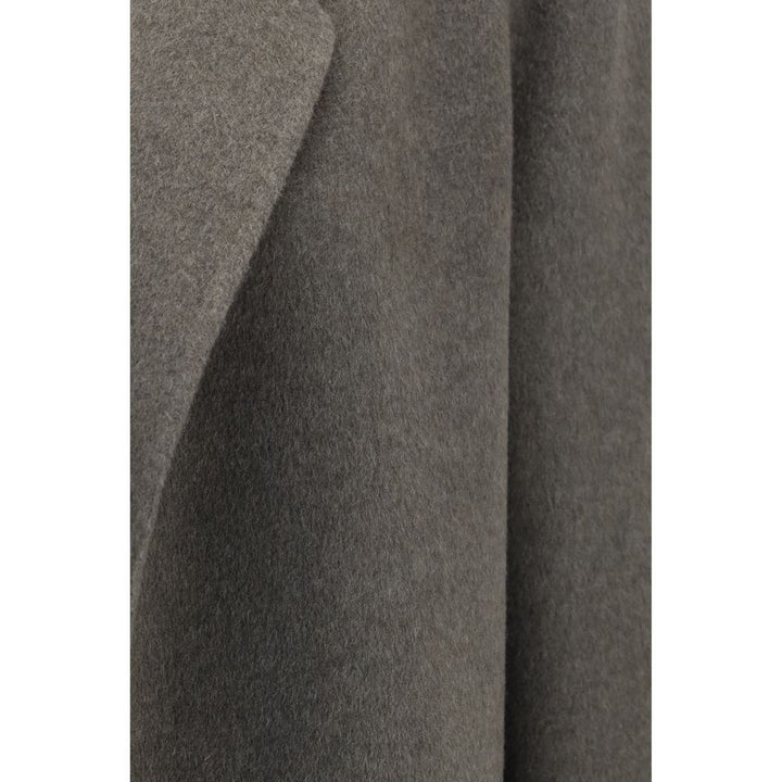 The Row Gray Cashmere Full-Length Jacket