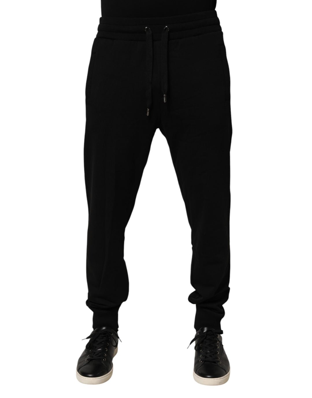 Dolce &amp; Gabbana Black Cotton Jogger Men Sweatpants Pants