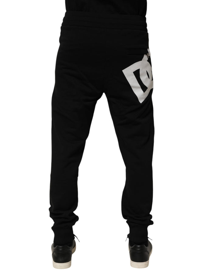 Dolce &amp; Gabbana Black Cotton Jogger Men Sweatpants Pants
