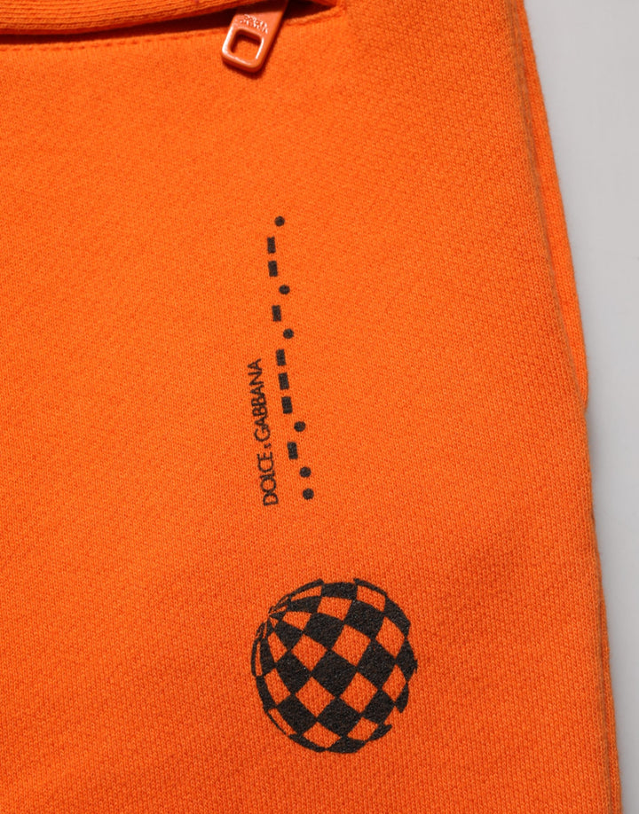 Dolce &amp; Gabbana Orange Cotton DGVIB3 Men Trackpants Pants
