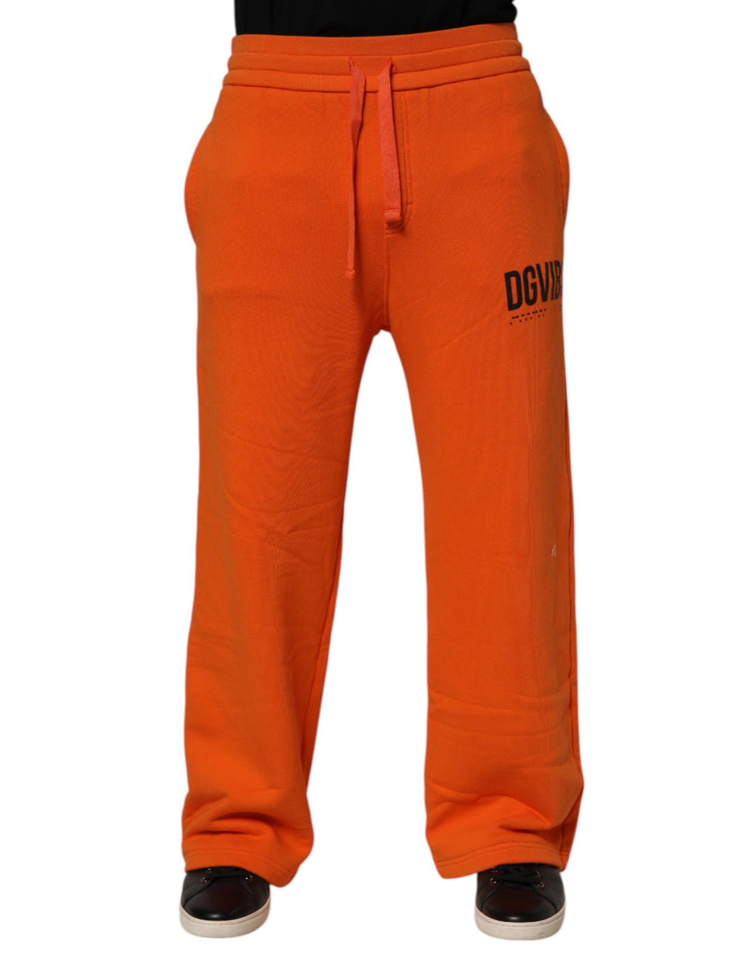 Dolce &amp; Gabbana Orange Cotton DGVIB3 Men Trackpants Pants