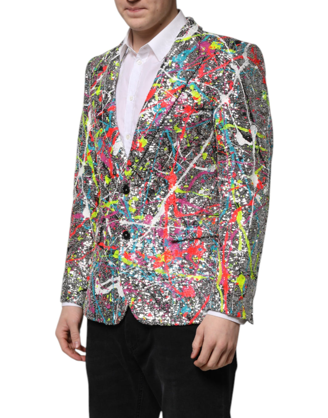 Dolce &amp; Gabbana Multicolor SICILIA 2 Buttons Jacket Suit